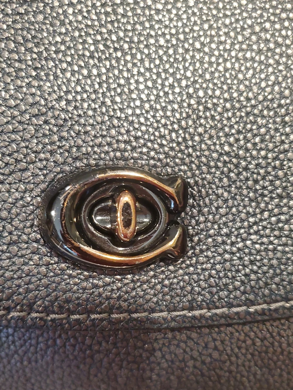 Coach Parker Shoulder Bag Metallic Graphite